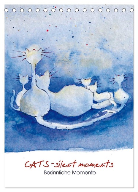 CATS - silent moments, besinnliche Momente (Tischkalender 2024 DIN A5 hoch), CALVENDO Monatskalender - Sabine Floner
