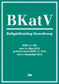Cover-Bild zum Titel 'Bußgeldkatalog-Verordnung (2013)' von ''