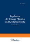Cover-Bild zum Titel 'Ergebnisse der Inneren Medizin und Kinderheilkunde' von 'L. Langstein, Th. Brugsch, A. Schittenhelm, Erich Meyer'