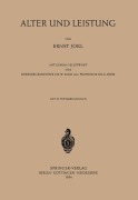 Cover-Bild zum Titel 'Alter und Leistung' von 'E. Jokl'