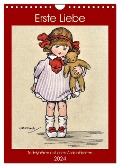 Erste Liebe - Teddybären auf alten Ansichtskarten (Wandkalender 2024 DIN A4 hoch), CALVENDO Monatskalender - Henning von Löwis of Menar