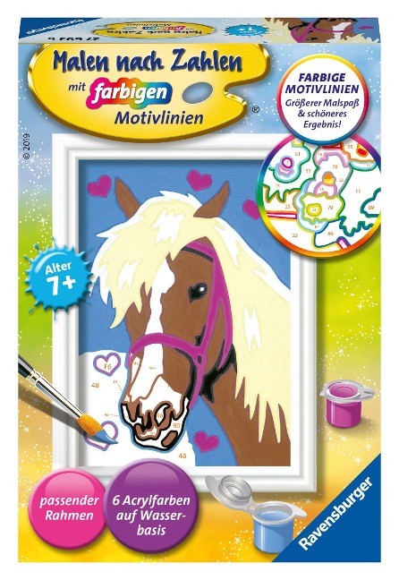 Ravensburger Malen nach Zahlen 27693 - Liebes Pferd - Kinder ab 7 Jahren - 