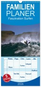 Cover-Bild zum Titel 'Familienplaner 2026 - Faszination Surfen mit 5 Spalten (Wandkalender, 21 x 45 cm) CALVENDO' von 'Martina Cross'
