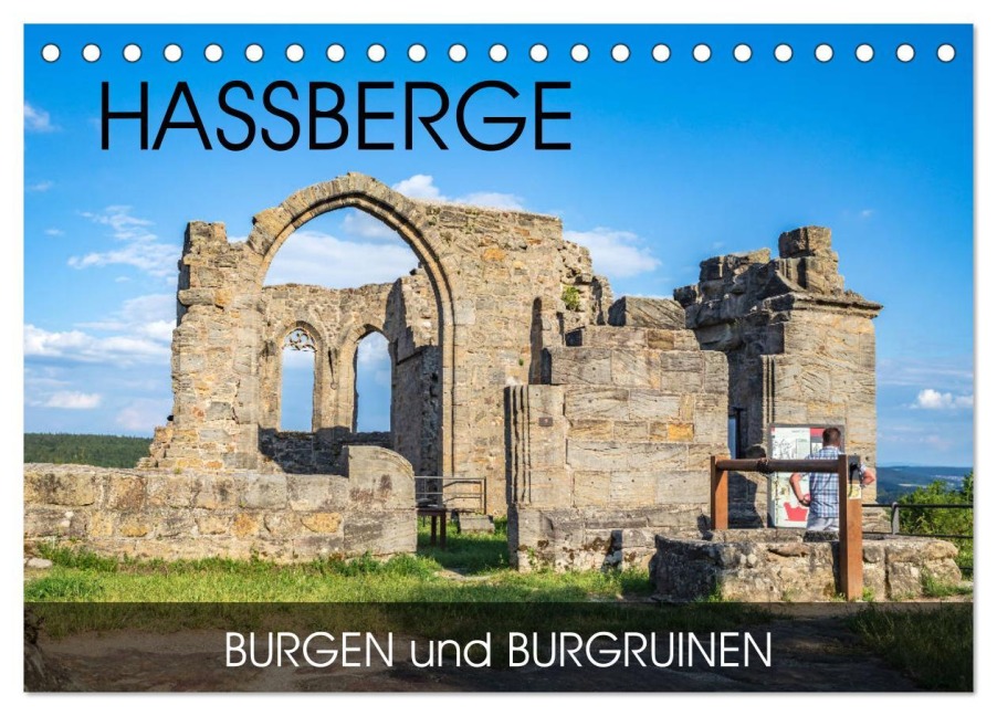 Haßberge - Burgen und Burgruinen (Tischkalender 2026 DIN A5 quer), CALVENDO Monatskalender - Val Thoermer