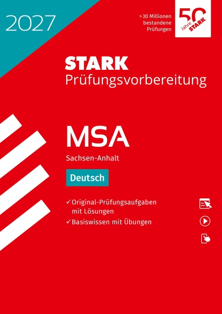 STARK Deutsch - MSA (Mittlerer Schulabschluss) 2027 Sachsen-Anhalt - Prüfungsvorbereitung - 