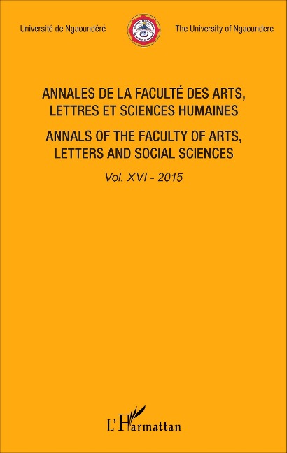 Annales de la faculté des arts, lettres et sciences humaines Vol XVI - 2015 - Collectif