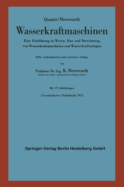 Wasserkraftmaschinen - L. Quantz, K. Meerwarth