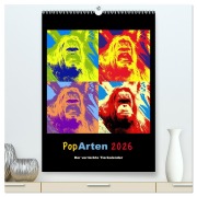 Cover-Bild zum Titel 'PopArten 2026 - Der verrückte Tierkalender (hochwertiger Premium Wandkalender 2026 DIN A2 hoch), Kunstdruck in Hochglanz' von 'Mirko Weigt'