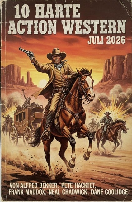 10 Harte Action Western Juli 2026 - Alfred Bekker, Neal Chadwick, Frank Maddox, Pete Hackett, Dane Coolidge