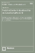 Cover-Bild zum Titel 'Preislimitierte Ankaufsrechte im Gesellschaftsrecht' von 'Jonas Bühler'