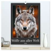Cover-Bild zum Titel 'Wölfe aus aller Welt (hochwertiger Premium Wandkalender 2026 DIN A2 hoch), Kunstdruck in Hochglanz' von 'Mb Fotografie'