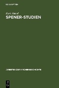 Cover-Bild zum Titel 'Spener-Studien' von 'Kurt Aland'