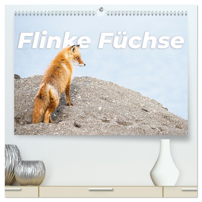 Flinke Füchse (hochwertiger Premium Wandkalender 2026 DIN A2 quer), Kunstdruck in Hochglanz - Happy Monkey