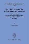 Der "shift of duties" bei wahrscheinlicher Insolvenz - Famke Termath