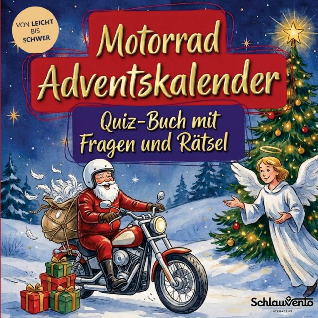Motorradfahrer-Adventskalender: Quiz-Buch mit Fragen und Rätsel - Schlauvento Interactive