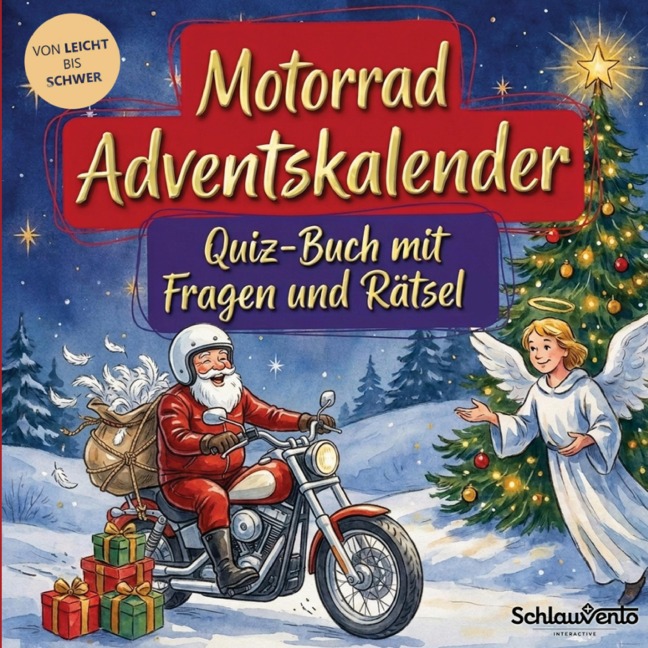 Motorrad-Adventskalender: Quiz-Buch mit Fragen und Rätsel - Schlauvento Interactive