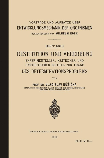 Restitution und Vererbung - Vladislav Ruzicka