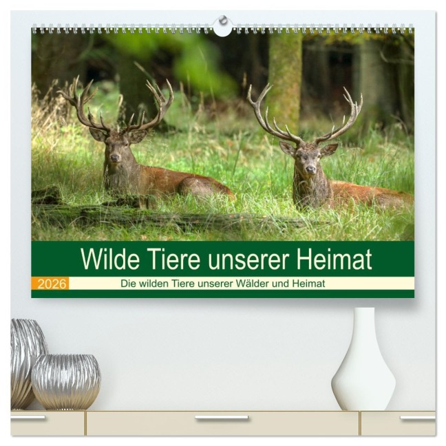 Wilde Tiere unserer Heimat (hochwertiger Premium Wandkalender 2026 DIN A2 quer), Kunstdruck in Hochglanz - Roland Brack