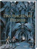 Cover-Bild zum Titel 'Das magische Messer - Die Graphic Novel zu His Dark Materials 2' von 'Philip Pullman, Stéphane Melchior-Durand'