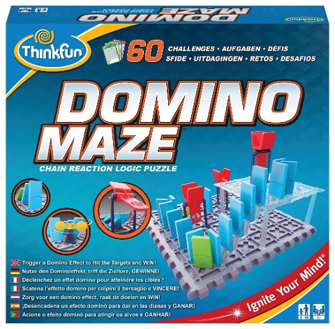 ThinkFun - 76373 - Domino Maze, das kniffelige Logikspiel mit dem Dominoeffekt für Jungen und Mädchen ab 8 Jahren - 