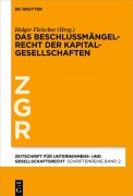 Cover-Bild zum Titel 'Das Beschlussmängelrecht der Kapitalgesellschaften' von ''
