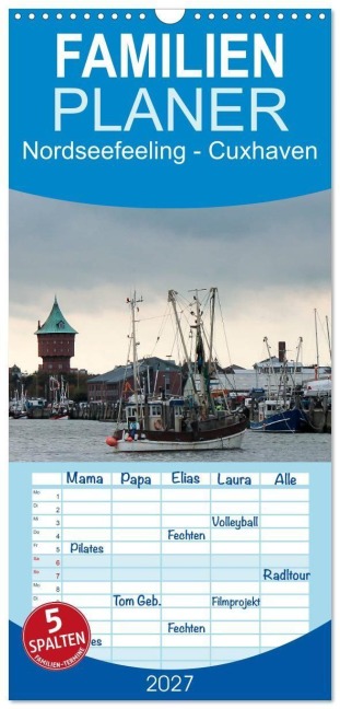 Familienplaner 2027 - Nordseefeeling - Cuxhaven mit 5 Spalten (Wandkalender, 21 x 45 cm) CALVENDO - Ulrike Adam