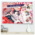 Geisha-Katzen - Mit Blüten, Schirm und Bambus im Japanstil (hochwertiger Premium Wandkalender 2025 DIN A2 quer), Kunstdruck in Hochglanz - Anja Frost