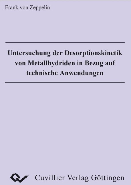 Untersuchung der Desorptionskinetik von Metallhydriden in Bezug auf technische Anwendungen - 