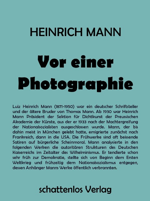 Vor einer Photographie - Heinrich Mann