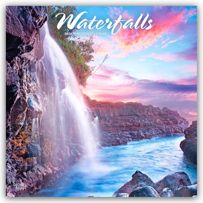 Waterfalls - Wasserfälle 2026 - 16-Monatskalender - Browntrout Publishers