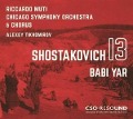 Cover-Bild zum Titel 'Shostakovich Symphony No. 13 (Babi Yar)' von 'Riccardo Muti Chicago Symphony Orchestra'