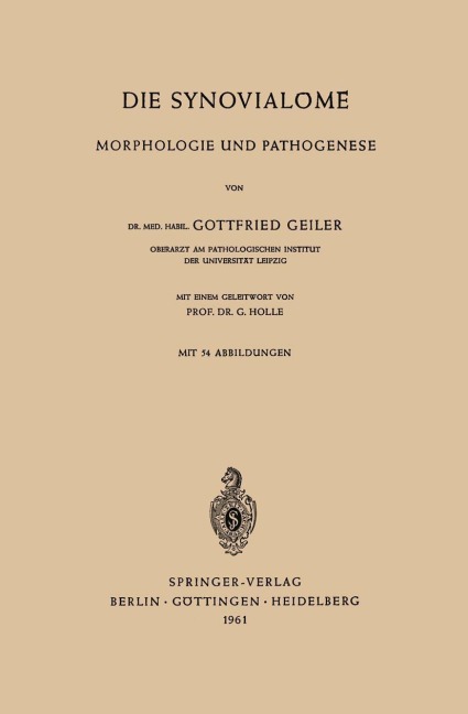 Die Synovialome - Gottfried Geiler