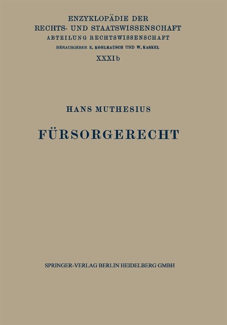 Fürsorgerecht - Hans Muthesius