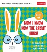 Cover-Bild zum Titel 'Now I know how the rabbit runs Postkartenkalender 2027 - 53 denglische Sprüche und Sprichwörter' von ''