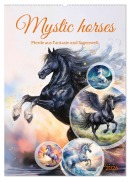Cover-Bild zum Titel 'Mystic horses - Pferde aus Fantasie und Sagenwelt (Wandkalender 2026 DIN A2 hoch), CALVENDO Monatskalender' von 'Stephanie Kohrt'