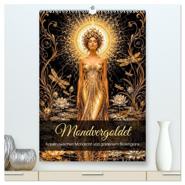 Mondvergoldet (hochwertiger Premium Wandkalender 2027 DIN A2 hoch), Kunstdruck in Hochglanz - Liam Blue
