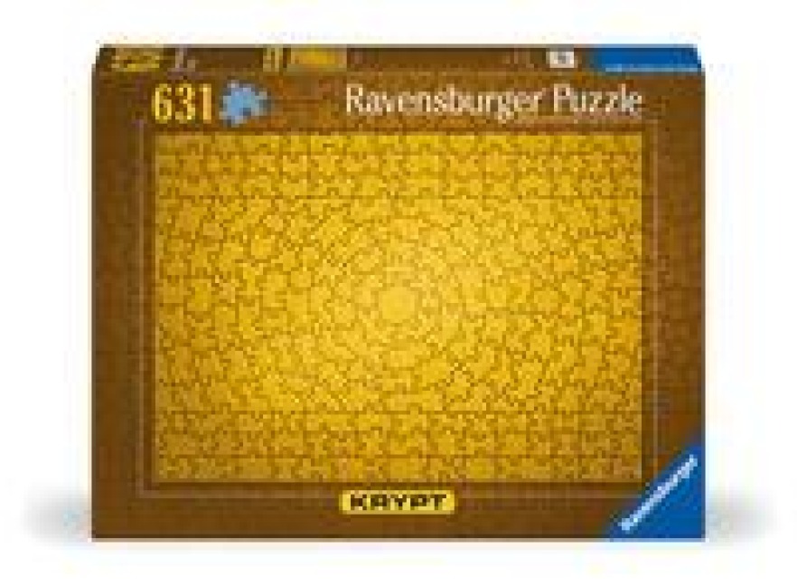 Ravensburger Puzzle 12000047 - Krypt Puzzle Gold - Puzzle mit 631 goldenen Teilen, tolle Herausforderung für Puzzlefans und Knobelfreunde ab 14 Jahren - 
