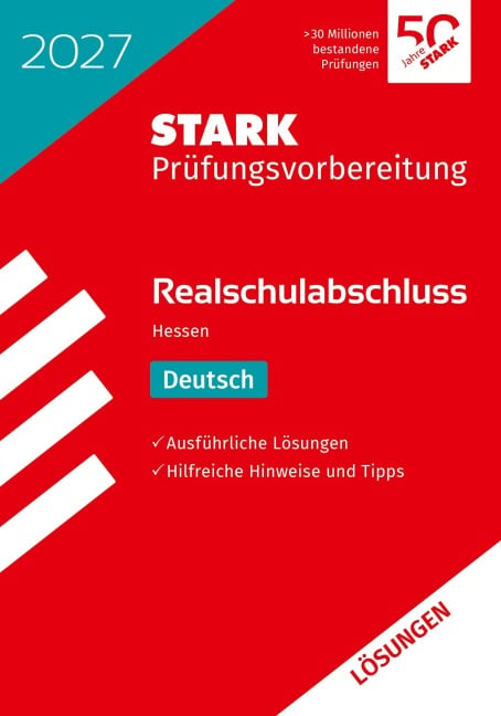 STARK Lösungen zu Deutsch - Realschulabschluss 2027 Hessen - Prüfungsvorbereitung - 