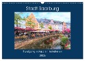 Stadt Saarburg - Rundgang in Aquarell Illustrationen (Wandkalender 2025 DIN A3 quer), CALVENDO Monatskalender - Anja Frost