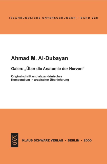 Galen: Über die Anatomie der Nerven - Ahmad M. Al-Dubayan