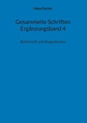 Cover-Bild zum Titel 'Gesammelte Schriften Ergänzungsband 4' von 'Hans Furrer'