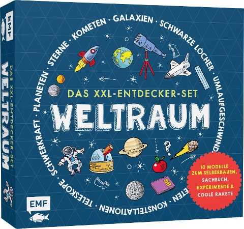Das XXL-Entdecker-Set - Weltraum: Mit 10 Modellen zum Selberbauen, Sachbuch, Experimenten und cooler Rakete - Rob Colson