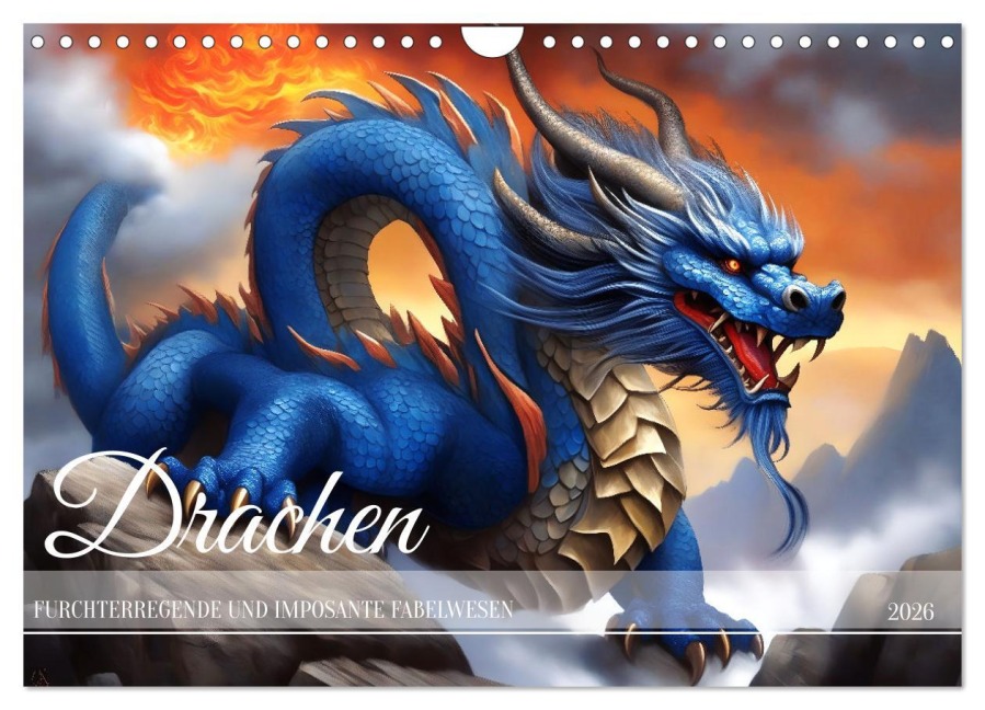 Drachen - Furchterregende und imposante Fabelwesen (Wandkalender 2026 DIN A4 quer), CALVENDO Monatskalender - Jean-Louis Glineur