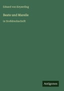 Cover-Bild zum Titel 'Beate und Mareile' von 'Eduard Von Keyserling'