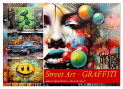 Cover-Bild zum Titel 'Street Art Graffiti (Wandkalender 2026 DIN A2 quer), CALVENDO Monatskalender' von 'Cathrin Illgen'