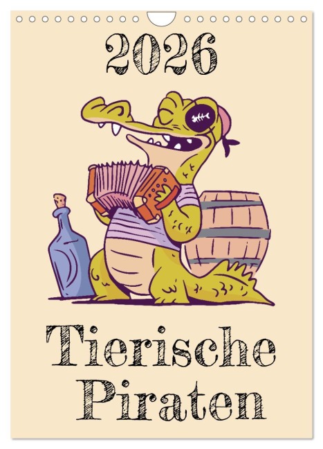 Tierische Piraten (Wandkalender 2026 DIN A4 hoch), CALVENDO Monatskalender - Luca Schmidt