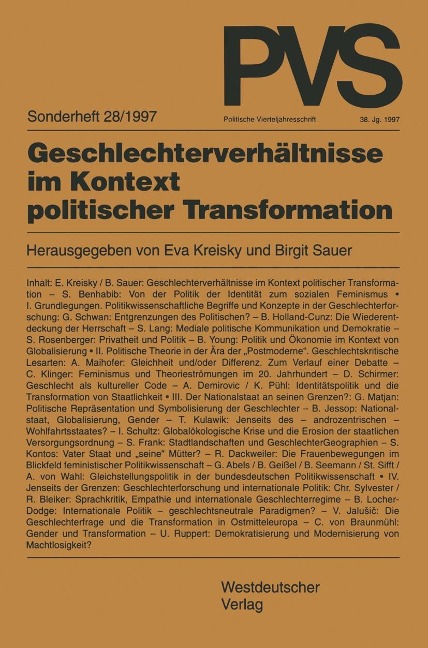 Geschlechterverhältnisse im Kontext politischer Transformation - 