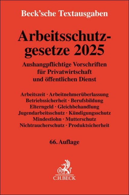Arbeitsschutzgesetze 2025 - 