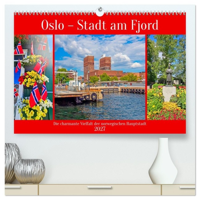 Oslo - Stadt am Fjord (hochwertiger Premium Wandkalender 2027 DIN A2 quer), Kunstdruck in Hochglanz - Christa Kramer