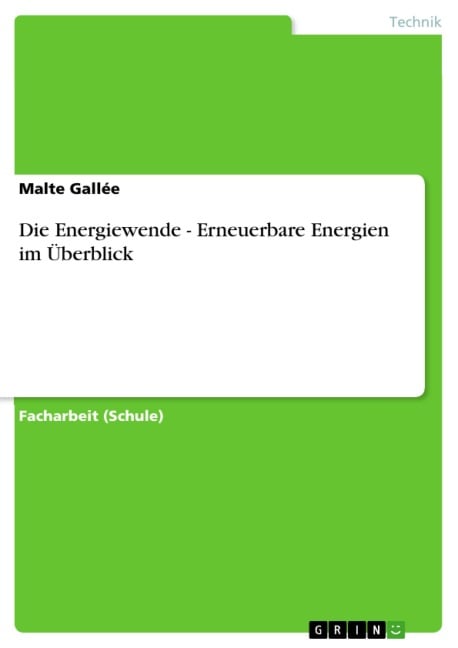 Die Energiewende - Erneuerbare Energien im Überblick - Malte Gallée